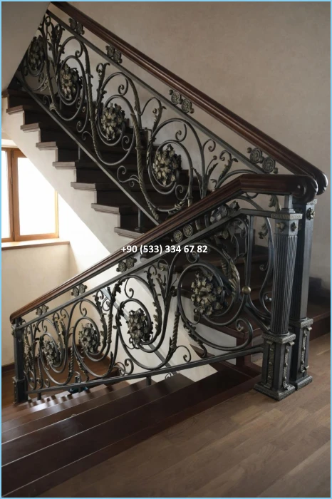 MERDİVEN KORKULUKLARI- MERDİVEN KORKULUK TASARIMI- FERFORJE MERDİVEN KORKULUK MODELLERİ fiy8631