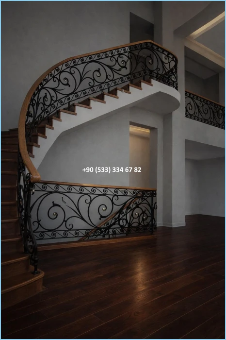 MERDİVEN KORKULUKLARI- MERDİVEN KORKULUK TASARIMI- FERFORJE MERDİVEN KORKULUK MODELLERİ fiy8652