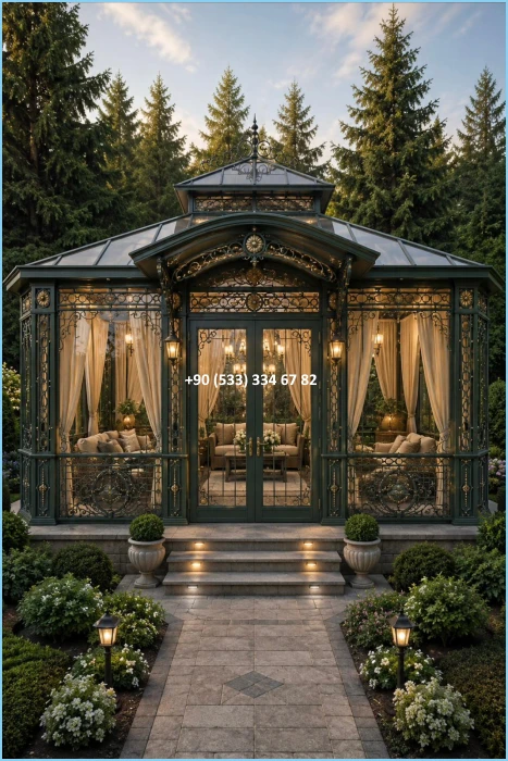 KIŞ BAHÇESİ-GAZEBO-FERFORJE KIŞ BAHÇESİ-KAMELYA-FERFORJE KAMELYA