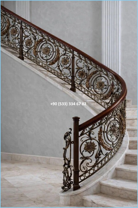 MERDİVEN KORKULUKLARI- MERDİVEN KORKULUK TASARIMI- FERFORJE MERDİVEN KORKULUK MODELLERİ fiy8674